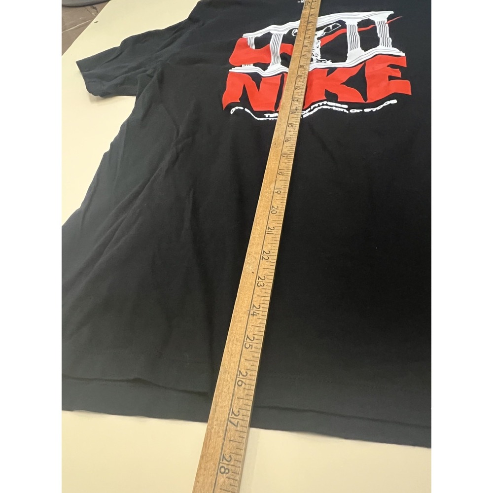 Nike Men Shirt L Black Logo Temple Of Fitness Graphic Short Sleeve Crew Neck - Picture 6 of 6